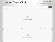 Tablet Screenshot of londonchestclinic.co.uk